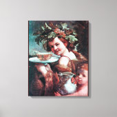 BACCHUS, DRUIVEN EN WITTE WIJN CANVAS AFDRUK (Voorkant)