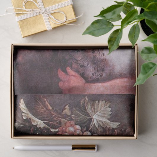 BACCHUS, DRUIVEN EN WITTE WIJN TISSUEPAPIER (Geschenk)