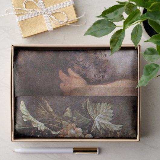 BACCHUS, DRUIVEN EN WITTE WIJN TISSUEPAPIER (Geschenk)