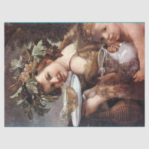 BACCHUS, DRUIVEN EN WITTE WIJN TISSUEPAPIER