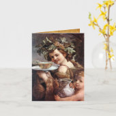 BACCHUS, DRUIVEN EN WITTE WIJNBOUWEN, gesterd Kaart (Gele Bloem)