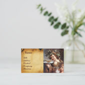 BACCHUS, DRUIVEN, WITTE WINE ROOD WAX SEAL PARCHCH VISITEKAARTJE (Staand voorkant)