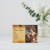 BACCHUS, DRUIVEN, WITTE WINE ROOD WAX SEAL PARCHCH VISITEKAARTJE (Staand voorkant)