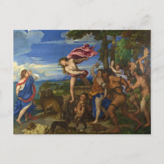 Bacchus en Ariadne van Titiaan Briefkaart (Voorkant)