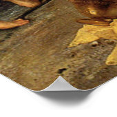 Bacchus en Ariadne van Titiaan Poster (Hoek)