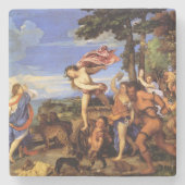 Bacchus en Ariadne van Titiaan Stenen Onderzetter (Voorkant)