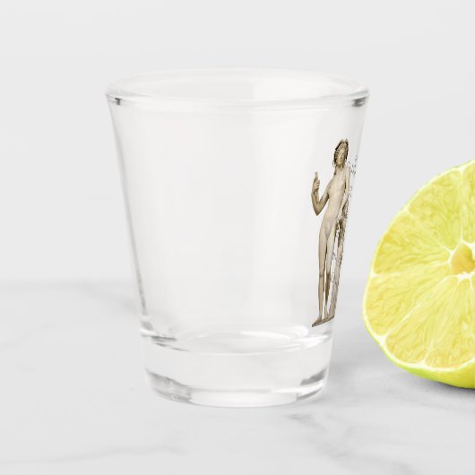 Bacchus en Grapevine Shot Glas (Links)