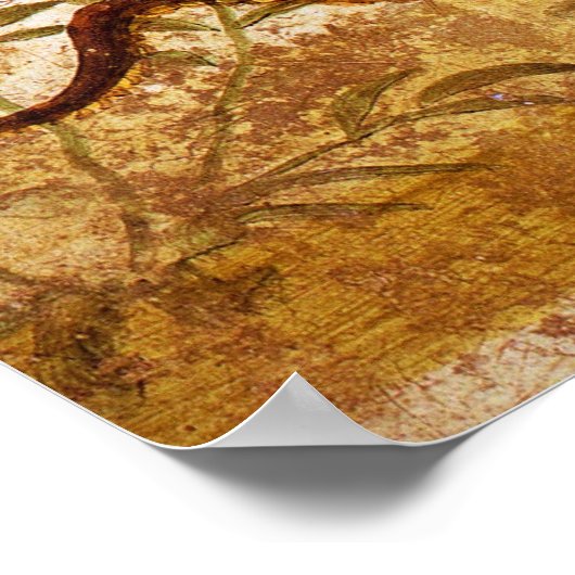 Bacchus en Serpent Agathodaimon in Pompeii Poster (Hoek)