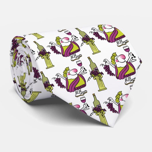 Bacchus en wijn stropdas (Opgerold)