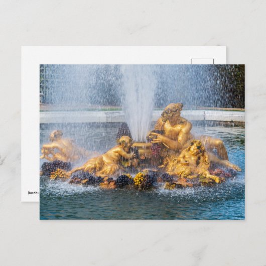 Bacchus giet de tuin van het paleis van Versailles Briefkaart (Voorkant / Achterkant)