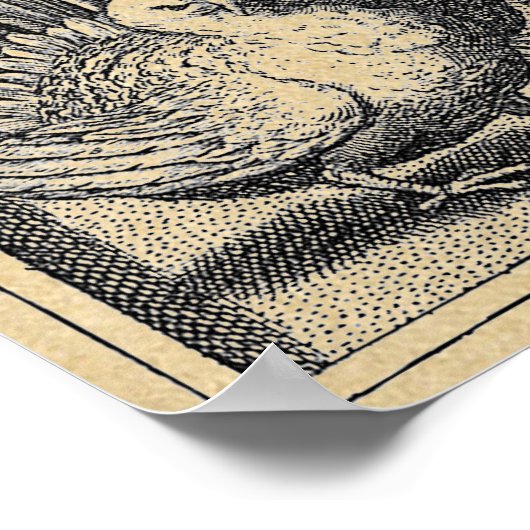 Bacchus God van wijn Poster (Hoek)