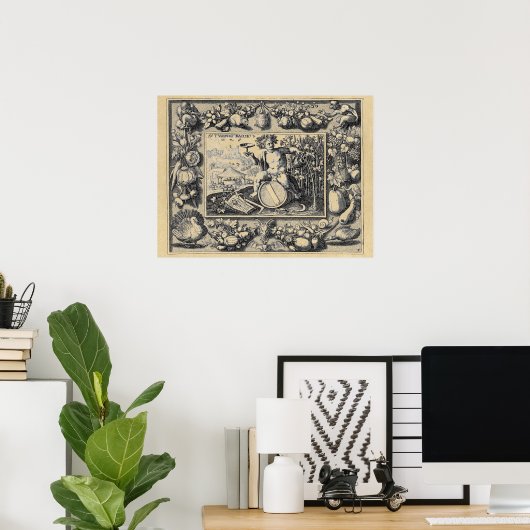 Bacchus God van wijn Poster (Thuiskantoor)
