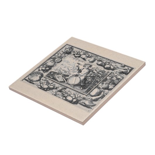 Bacchus God van wijn Tegeltje (Zijkant)