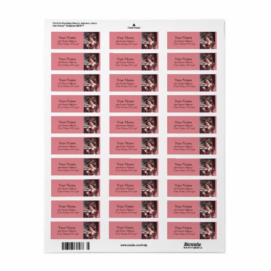 BACCHUS MET DRUIVEN EN ROOS WIJN ETIKET (Full Sheet)