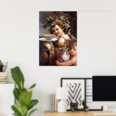 BACCHUS MET DRUIVEN EN WIJN POSTER (Thuiskantoor)