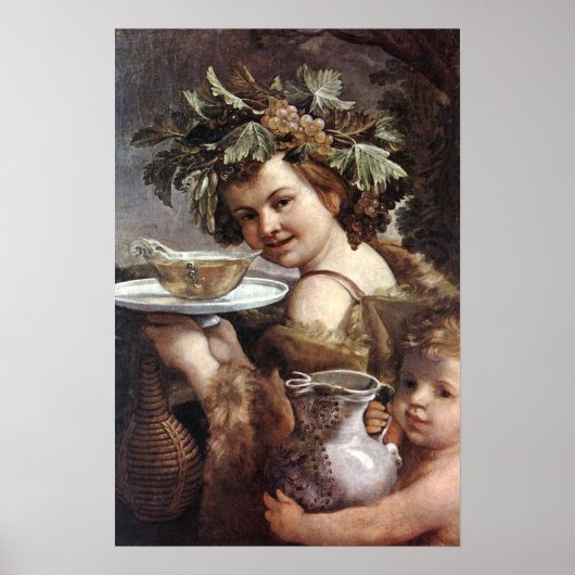 BACCHUS MET DRUIVEN EN WIJN POSTER (Voorkant)
