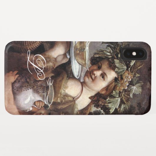 BACCHUS MET DRUIVEN EN WIJNMONOGRAM Case-Mate iPhone CASE (Achterkant (horizontaal))