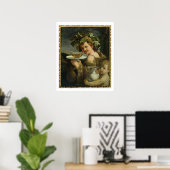 Bacchus (olie op canvas) poster (Thuiskantoor)