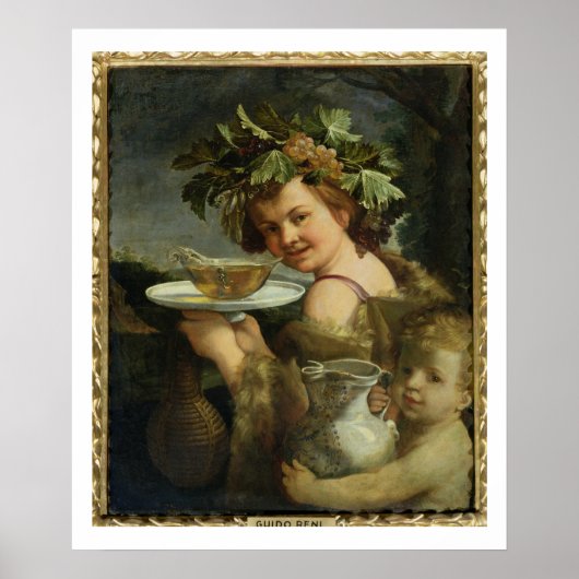Bacchus (olie op canvas) poster (Voorkant)