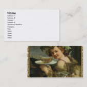 Bacchus (olie op canvas) visitekaartje (Voorkant / Achterkant)