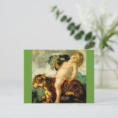 Bacchus rijdt op een luipaard briefkaart (Staand voorkant)