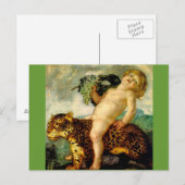 Bacchus rijdt op een luipaard briefkaart (Voorkant / Achterkant)