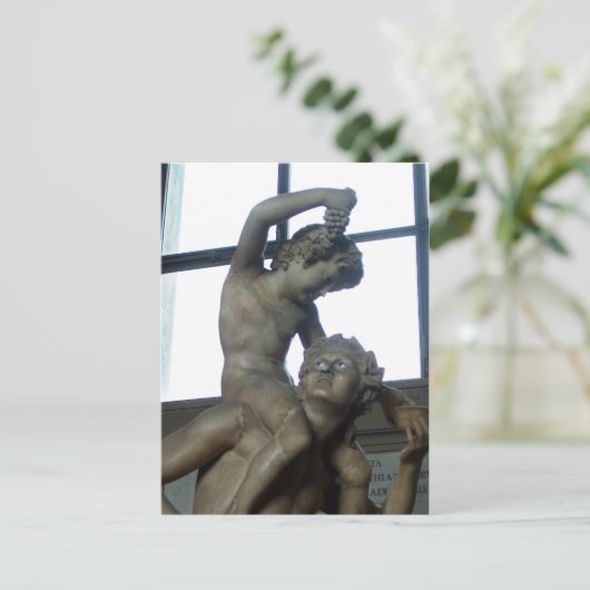 Bacchus Statue in Vaticaan ~ Rome, Italië Briefkaart (Staand voorkant)