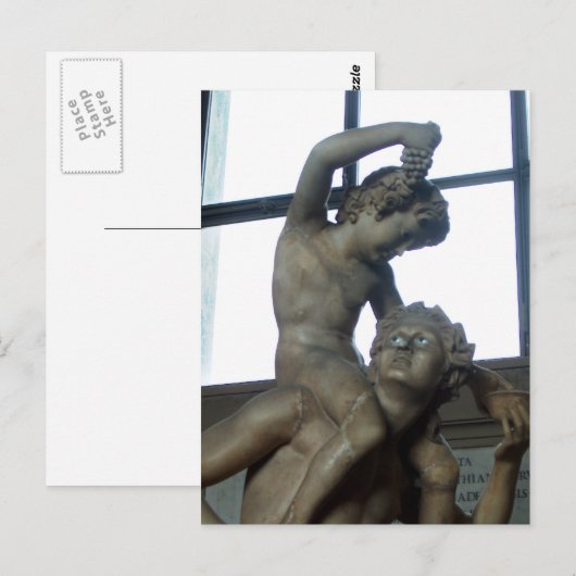 Bacchus Statue in Vaticaan ~ Rome, Italië Briefkaart (Voorkant / Achterkant)