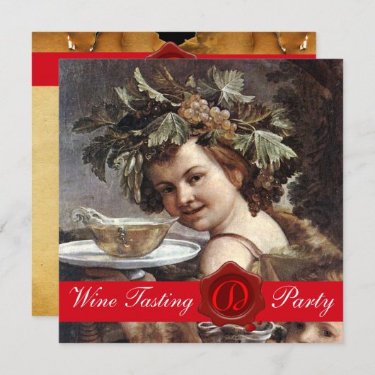 BACCHUS, WIJNPROEVERIJ FEest RODE WAS ZEGEL PERKAM Kaart (Voorkant / Achterkant)