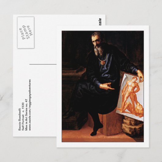 Baccio Bandinelli Self Portrait Briefkaart (Voorkant / Achterkant)