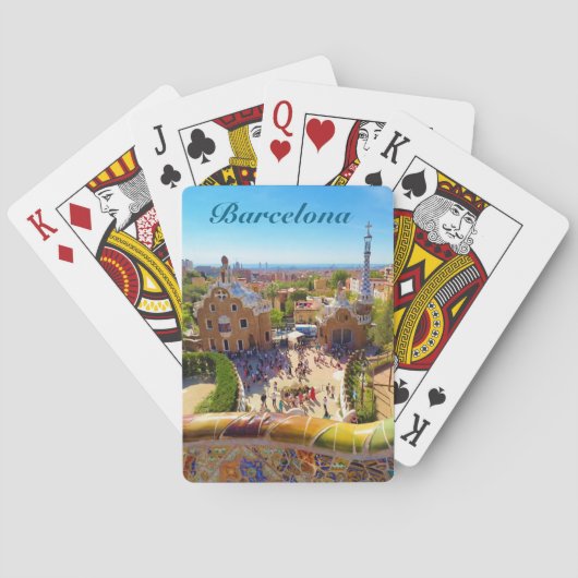 Bacelona Park Guell, Klassieke Speelkaarten (Achterkant)