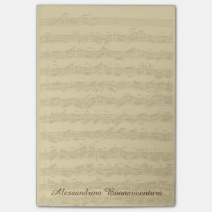 Bach 2e Cello Suite Music Manuscript Custom Name Post-it® Notes