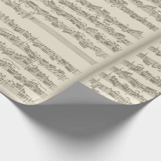 Bach 2nd Cello Suite, Verscheidene Pagina's Manusc Cadeaupapier (Hoek)