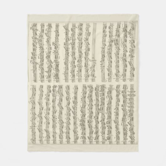 Bach 2nd Cello Suite, Verscheidene Pagina's Manusc Fleece Deken (Voorkant)