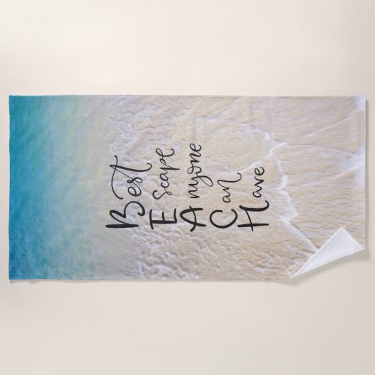 BACH Acronym Fun Font met Ocean Waves On Strandlaken (Voorkant)