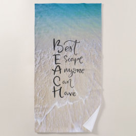 BACH Acronym Fun Font met Ocean Waves On Strandlaken