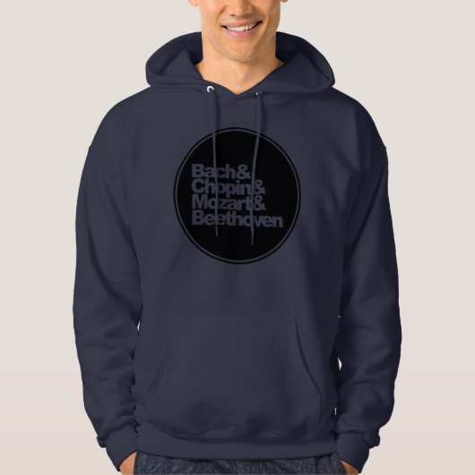 Bach and Chopin and Mozart and Beethoven Hoodie (Voorkant)