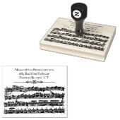 Bach Antiek Muziek Aangepaste Naam Adres Rubberstempel (Gestempeld)