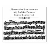 Bach Antiek Muziek Aangepaste Naam Adres Rubberstempel (Afrduk)