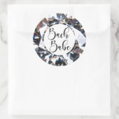 BACH BABE Script Diamond Bachelorette Ronde Sticker (Tas)