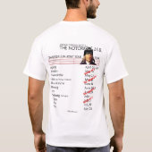 Bach "Barokke 2-da-beenderen" (licht) T-shirt (Achterkant)