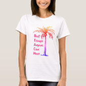 BACH Best Escape Iedereen kan een kleurrijk palm h T-shirt (Voorkant)
