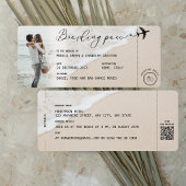 BACH Boarding Pass Destination Wedding QR Code Kaart