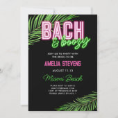 Bach & Boozy Neon Groen & Roze Tropisch weekend Kaart (Voorkant)