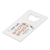 Bach & Boozy Roos Gold Bachelorette Weekend Creditkaart Flessenopener (Voorkant Gekanteld)