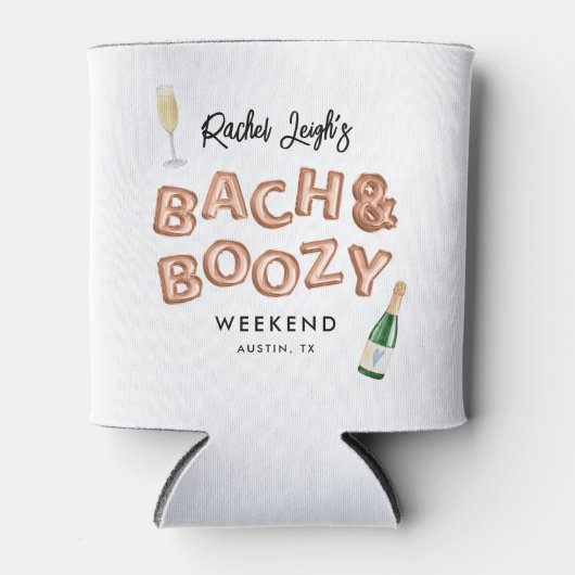 Bach & Boozy Rose Goud Bachelorette Weekend Blikjeskoeler (Voorkant)