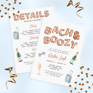 Bach & Boozy Rose Goud Meisjesuitje Weekend Kaart