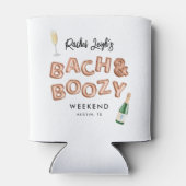 Bach & Boozy Roze Gouden Meisjesuitje Weekend Blikjeskoeler (Achterkant)