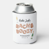 Bach & Boozy Roze Gouden Meisjesuitje Weekend Blikjeskoeler (Blikje Achterkant)