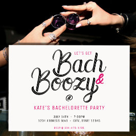 Bach & Boozy Wit & Roze vrijgezellenfeest Kaart